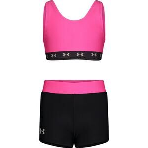 NWT Under Armour Girls Bikini and Shorts Swim Set sz 6